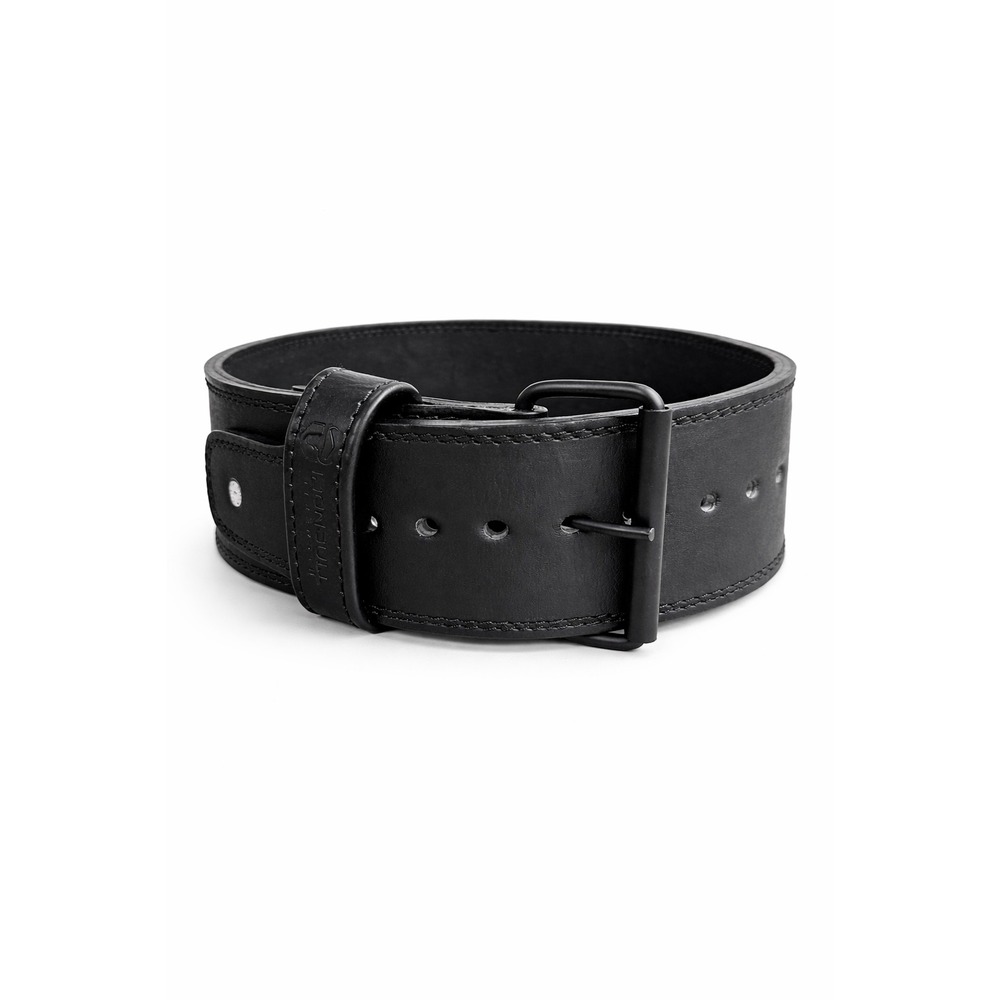 Iron Bull Strength Weightlifting Belt Mens Large Black Leather 10mm Powerlifting